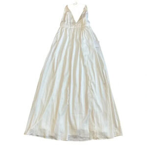 Elegant White Halter Dress